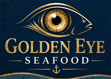 Golden Eye Seafood golden eye fish logo
