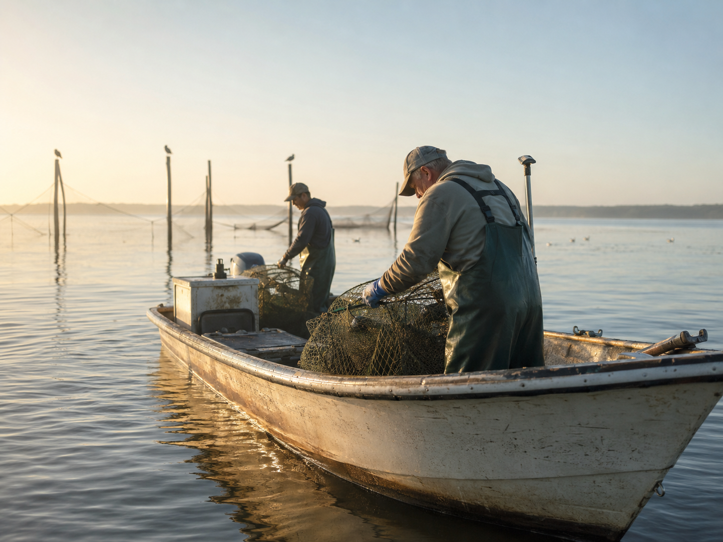 Working watermen in Southern Maryland rivers
