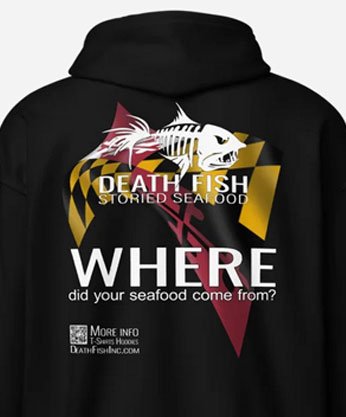 Death Fish Storied Seafood hoodie design