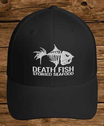 Death Fish Storied Seafood Embroidered Logo Flexible Fit ball cap