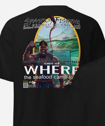 Spanky Fishing Death Fish shirt design
